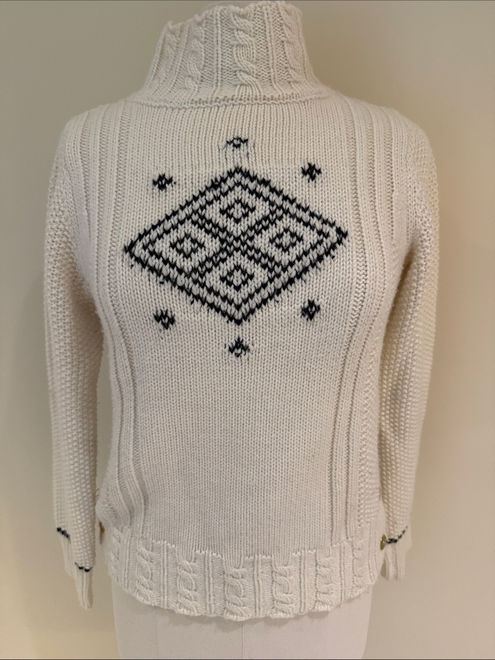 J. Crew x The Reeds Ivory Side Button Sweater size Small